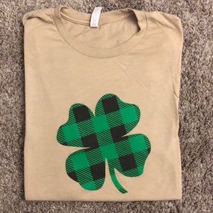 St. Patrick’s Day Clover Plaid Tee